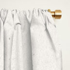 Black and Beige Modern Craft Design Retro Stripes and Circles Window Curtain Gallery Image 2