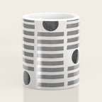 Black and Beige Modern Craft Design Retro Stripes and Circles Coffee Mug Gallery Image 4