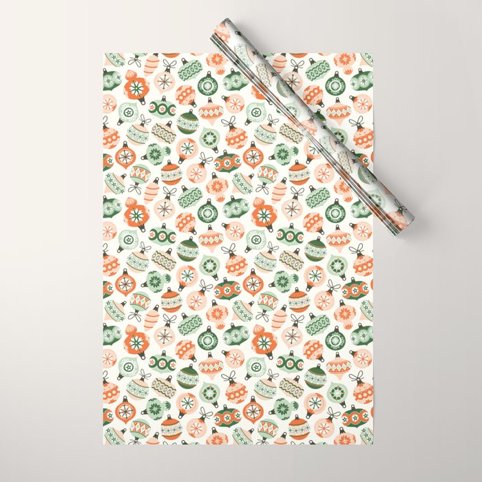 Vintage Ornaments Wrapping Paper Gallery Image 1