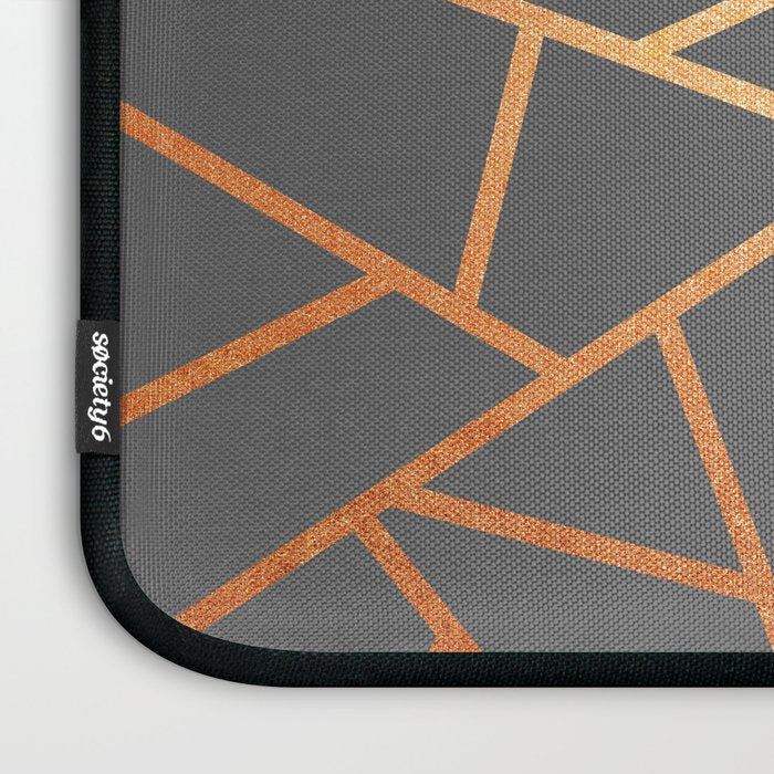Copper And Grey Laptop Sleeve Gallery Image 3