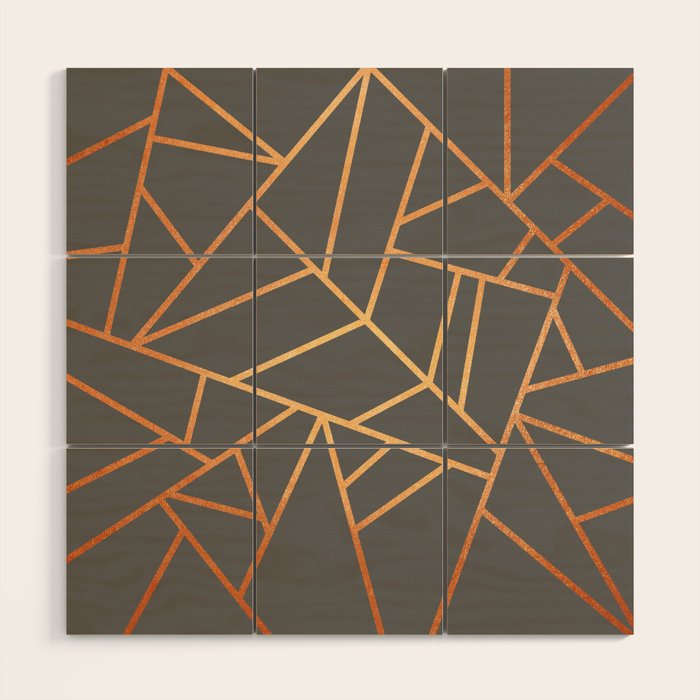 Copper And Grey Wood Wall Art Gallery Image 1