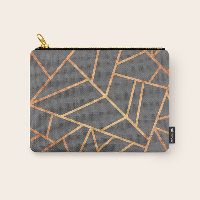 Copper And Grey Carry All Pouch Gallery Image 1