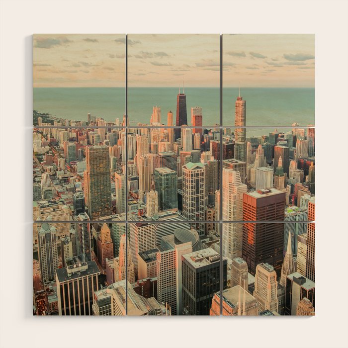 CHICAGO SKYSCRAPERS Wood Wall Art Gallery Image 1