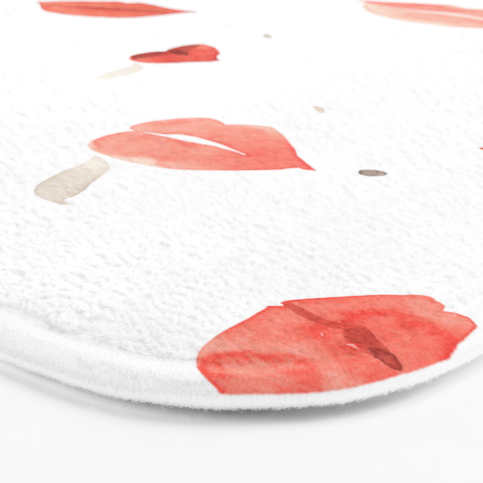 Watercolor Lips Bath Mat Gallery Image 3
