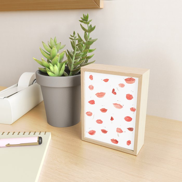 Watercolor Lips Mini Art Print Gallery Image 2