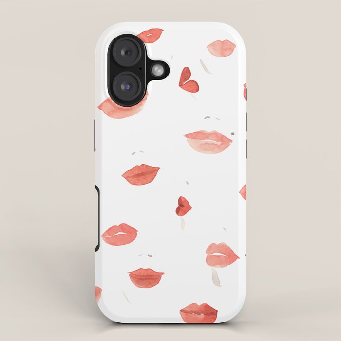 Watercolor Lips iPhone Case Gallery Image 1
