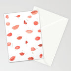 Watercolor Lips Stationery Card Gallery Image 2