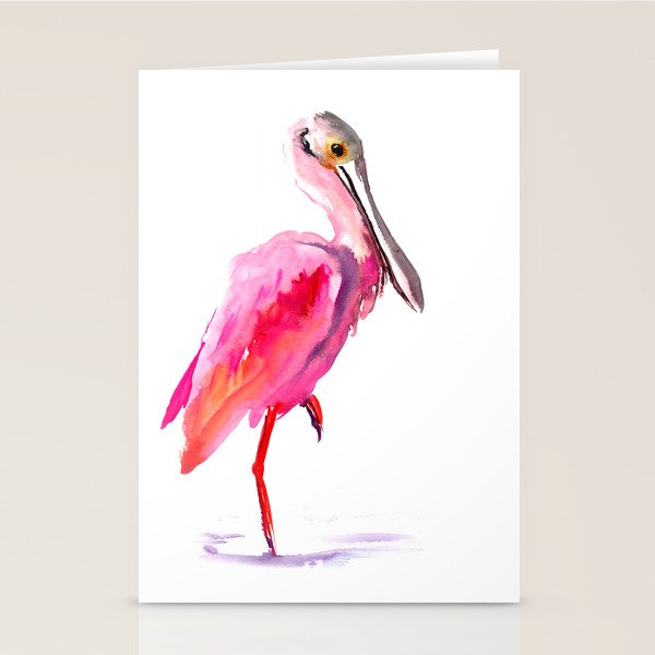 Roseate spoonbill Stationery Card Gallery Image 2