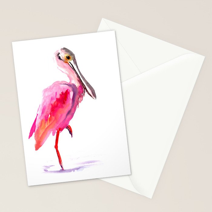 Roseate spoonbill Stationery Card Gallery Image 2