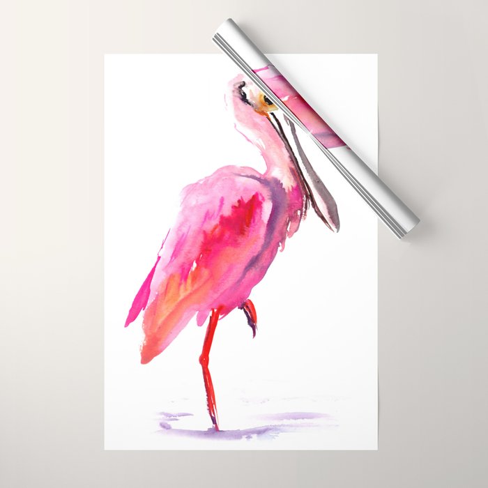 Roseate spoonbill Wrapping Paper Gallery Image 1