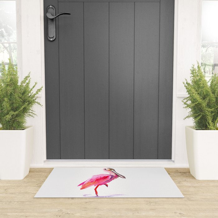 Roseate spoonbill Welcome Mat Gallery Image 3