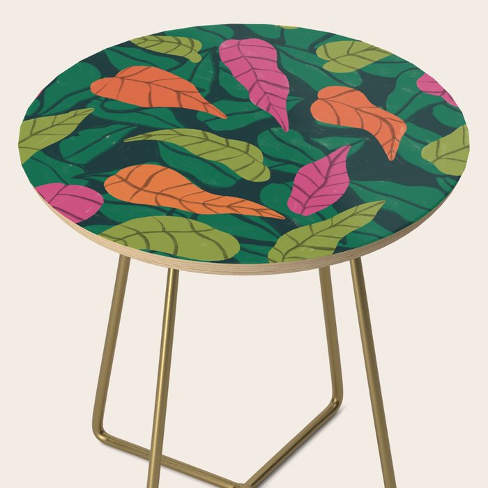Tropical Leaf Pattern  Side Table Gallery Image 2