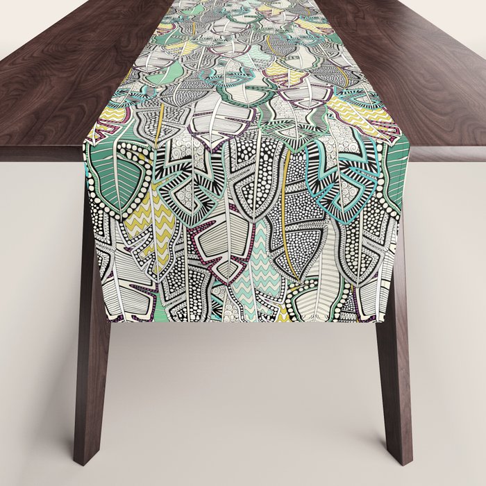 layered palm leaves Table Runner Gallery Image 1