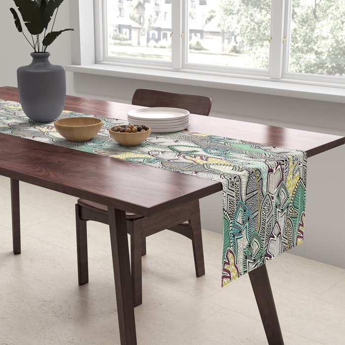 layered palm leaves Table Runner Gallery Image 2