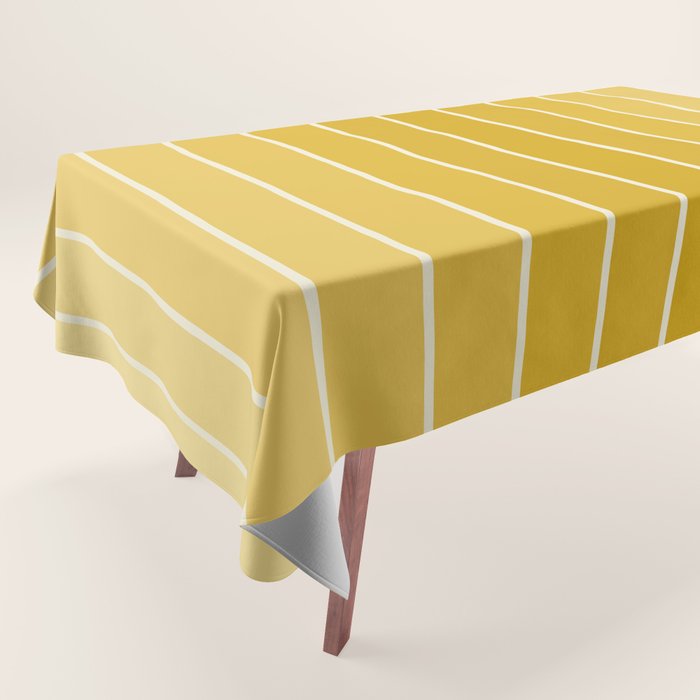 Gradient Arch XXV Gold Sunshine Mid Century Modern Rainbow Tablecloth Gallery Image 1