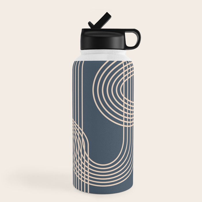 Lines in Midnight Water Bottle Gallery Image 4