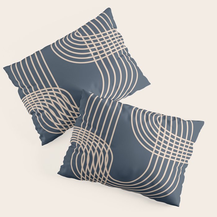 Lines in Midnight Pillow Sham Gallery Image 3
