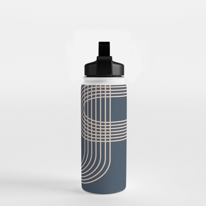 Lines in Midnight Water Bottle Gallery Image 2