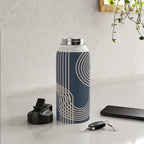 Lines in Midnight Water Bottle Gallery Image 4