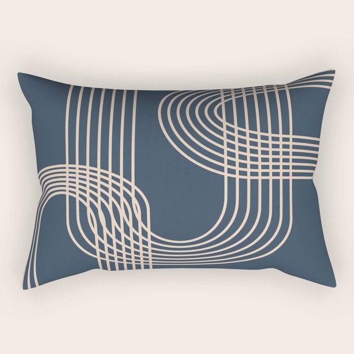 Lines in Midnight Rectangular Pillow Gallery Image 2