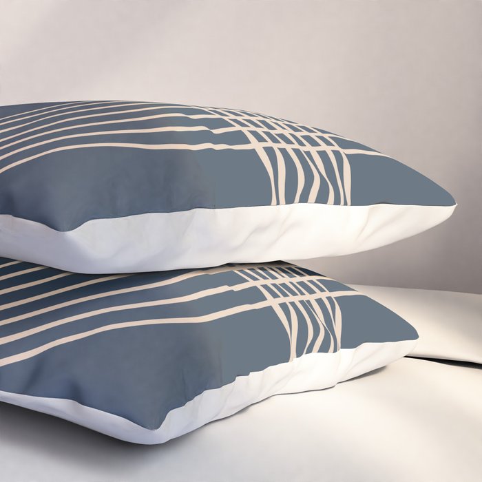 Lines in Midnight Pillow Sham Gallery Image 3
