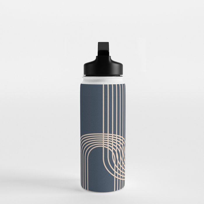 Lines in Midnight Water Bottle Gallery Image 3