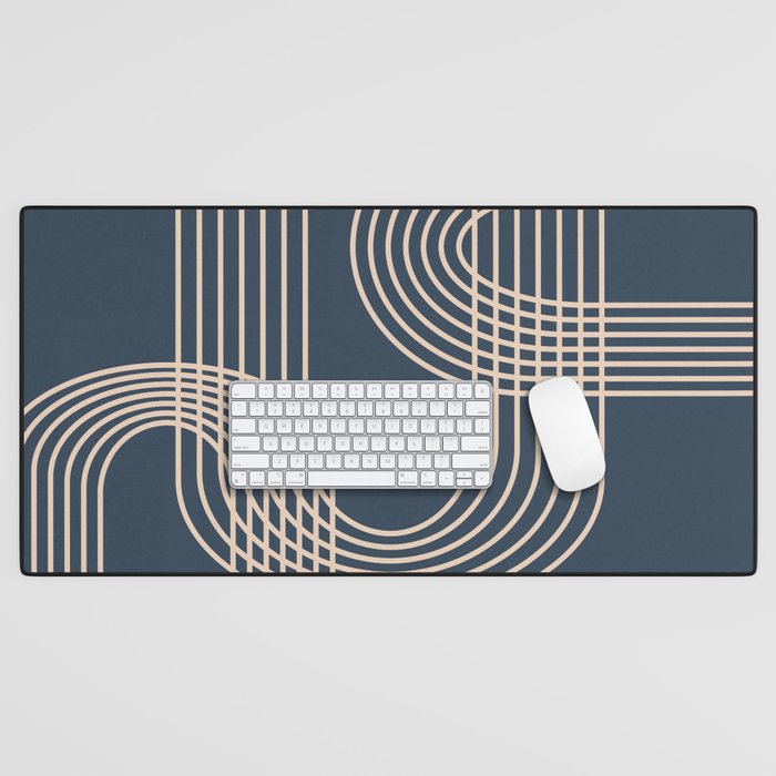 Lines in Midnight Desk Mat Gallery Image 1
