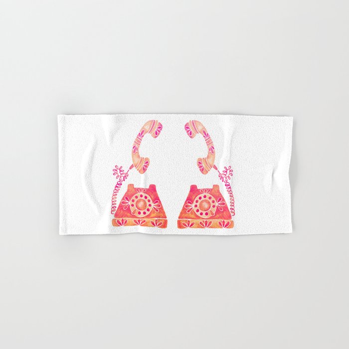 Vintage Rotary Phone - Peach Palette Bath Towel Gallery Image 1