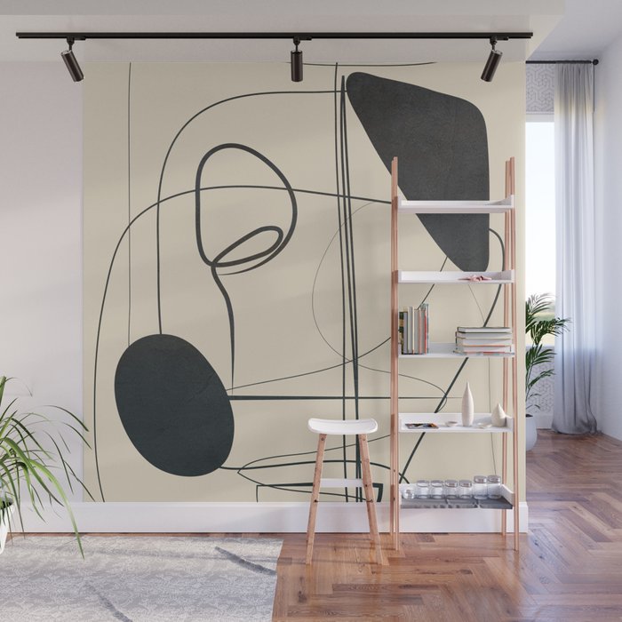 Abstract Line Art VIII Wall Mural Gallery Image 1