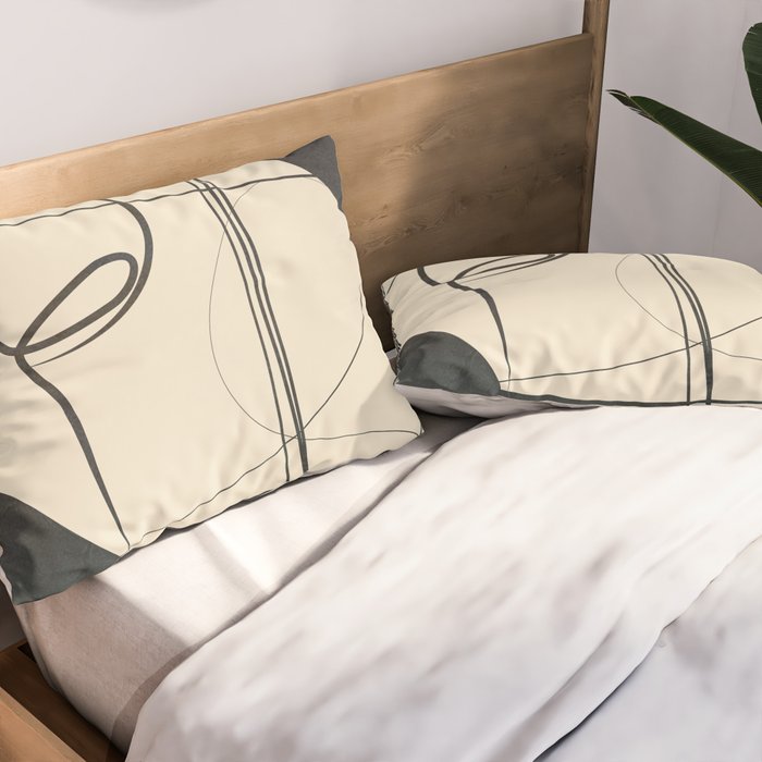 Abstract Line Art VIII Pillow Sham Gallery Image 2