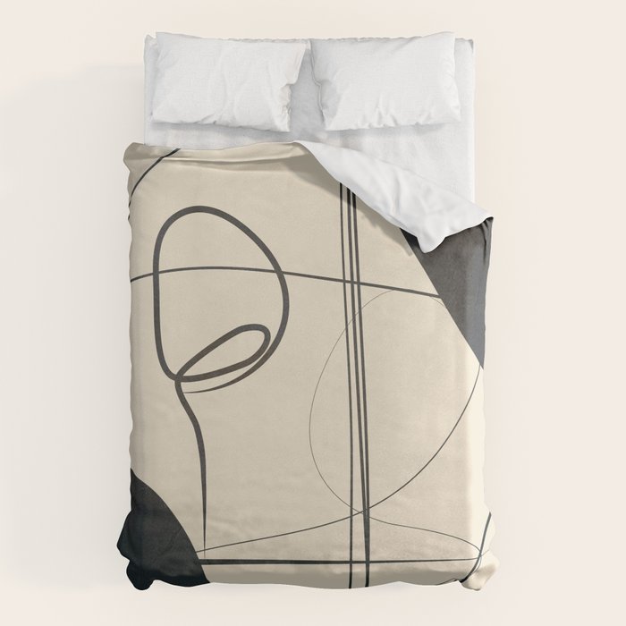 Abstract Line Art VIII Duvet Cover Gallery Image 6