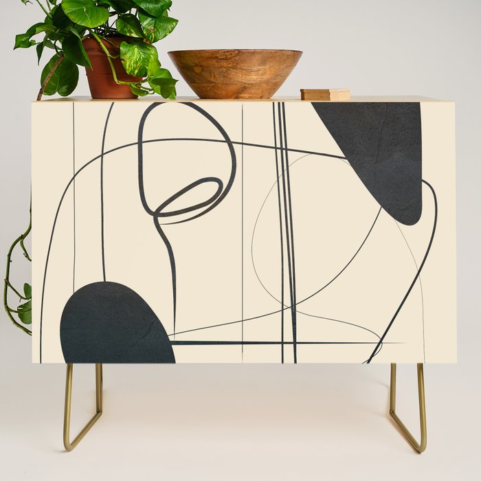 Abstract Line Art VIII Credenza Gallery Image 1