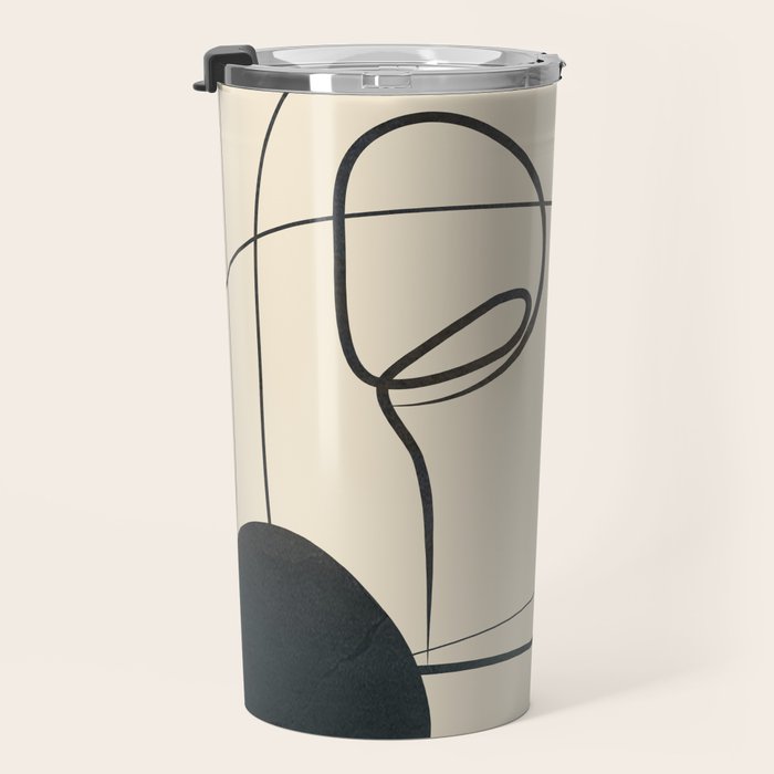 Abstract Line Art VIII Travel Mug Gallery Image 3