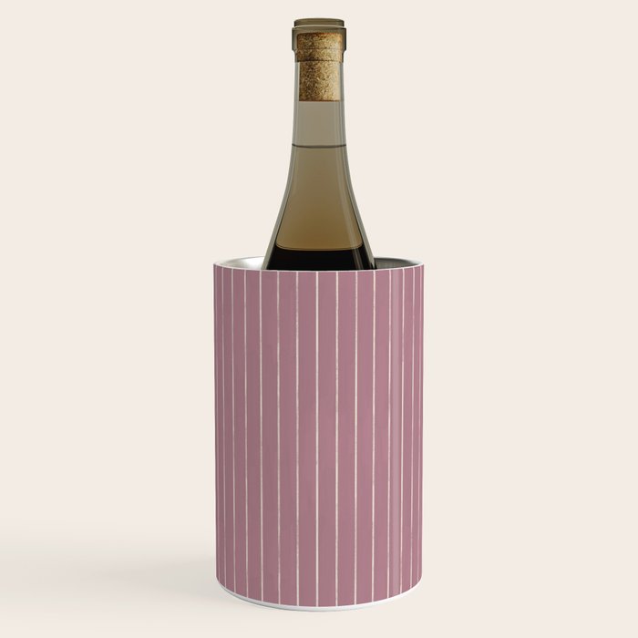 Romantic Botanica Coordinator - Thin Stripes in Rosewood Pink Wine Chiller Gallery Image 1