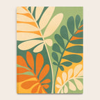 Retro Earthy Floral in Green and Orange Notebook Gallery Image 4