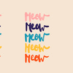 Meow Meow says the cat - typography Coffee Mug Gallery Image 2