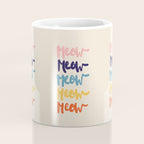 Meow Meow says the cat - typography Coffee Mug Gallery Image 4