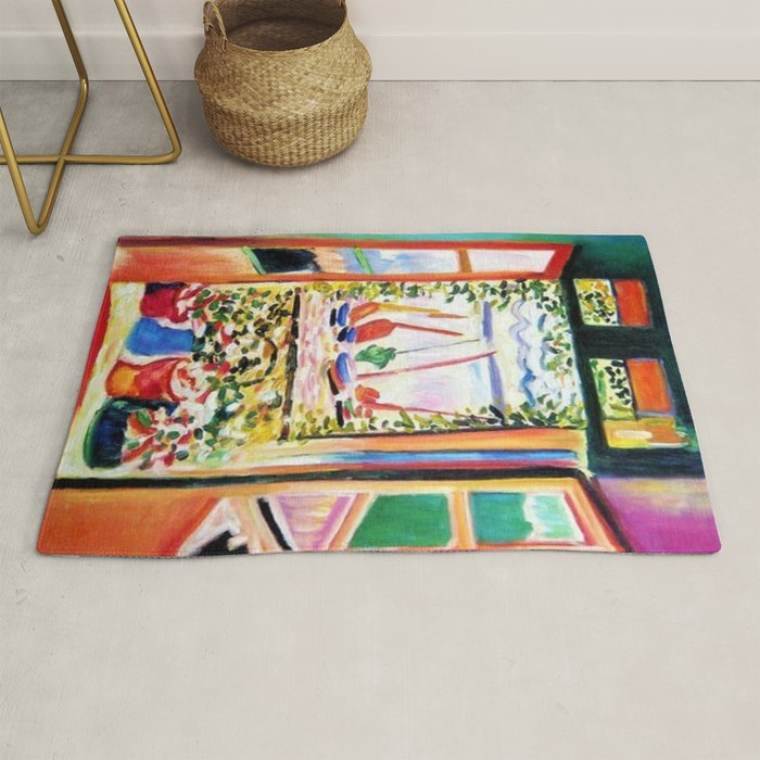 The Open Window Coastal - Floral and Maritime Collioure oil painting by Henri Matisse oil paint Rug Gallery Image 1