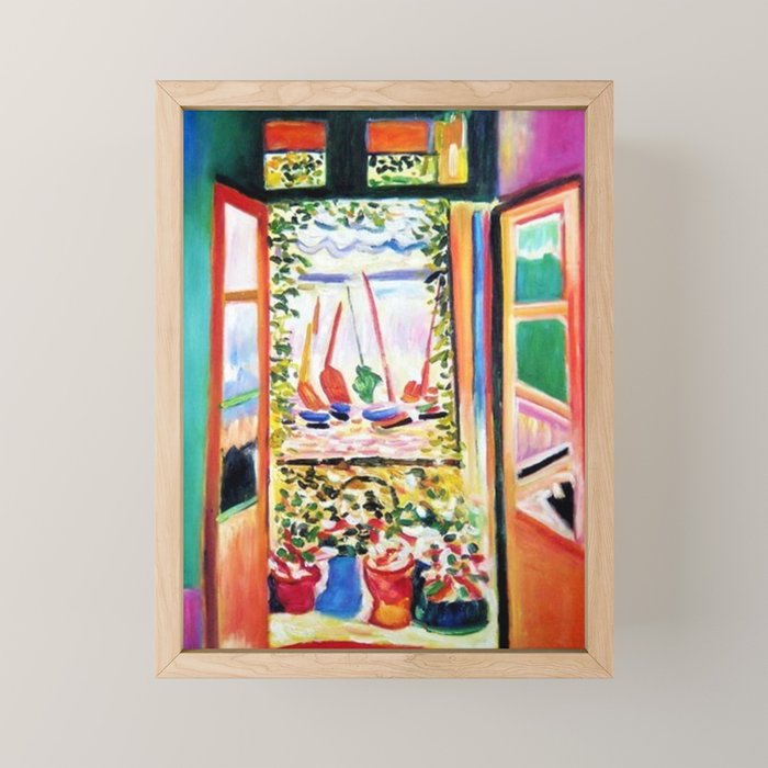 The Open Window Coastal - Floral and Maritime Collioure oil painting by Henri Matisse oil paint Mini Art Print Gallery Image 1