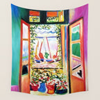The Open Window Coastal - Floral and Maritime Collioure oil painting by Henri Matisse oil paint Wall Tapestry Gallery Image 4