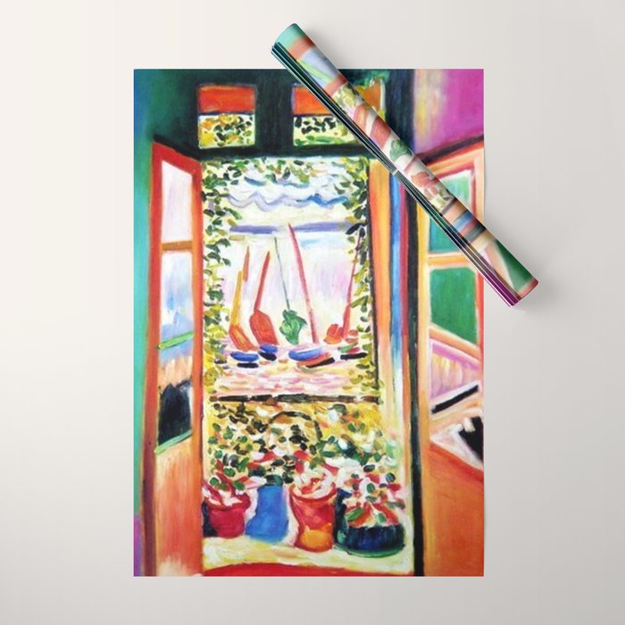The Open Window Coastal - Floral and Maritime Collioure oil painting by Henri Matisse oil paint Wrapping Paper Gallery Image 1