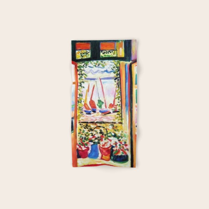 The Open Window Coastal - Floral and Maritime Collioure oil painting by Henri Matisse oil paint Bath Towel Gallery Image 1