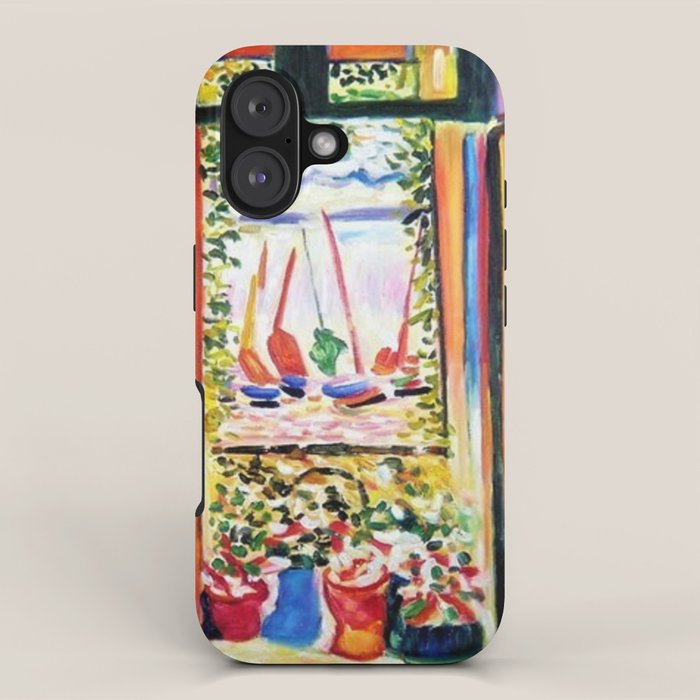 The Open Window Coastal - Floral and Maritime Collioure oil painting by Henri Matisse oil paint iPhone Case Gallery Image 1