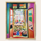 The Open Window Coastal - Floral and Maritime Collioure oil painting by Henri Matisse oil paint Serving Tray Gallery Image 1