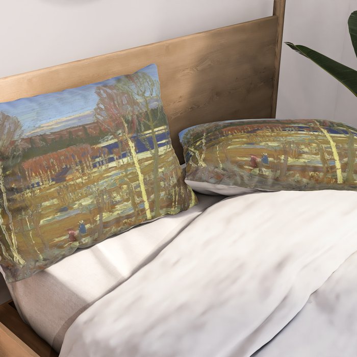 Tom Thomson Larry Dickson's Cabin 1917 Canadian Landscape Artist Pillow Sham Gallery Image 2