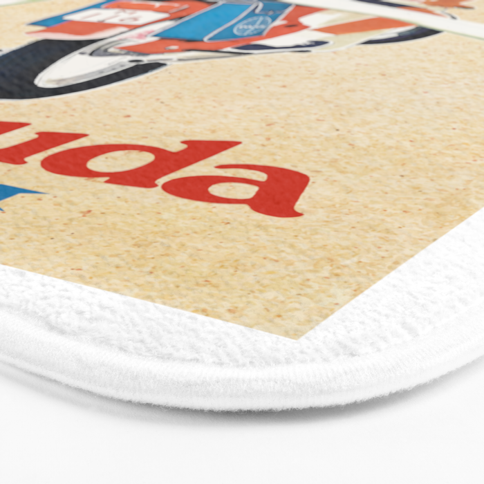 1960 Bermuda Pan American Airlines Travel Poster Bath Mat Gallery Image 3