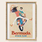 1960 Bermuda Pan American Airlines Travel Poster Serving Tray Gallery Image 1
