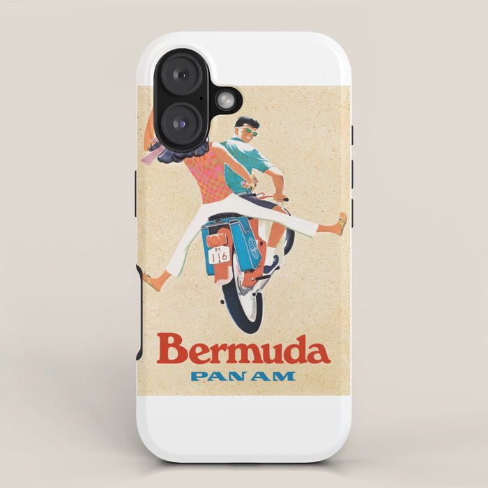 1960 Bermuda Pan American Airlines Travel Poster iPhone Case Gallery Image 1