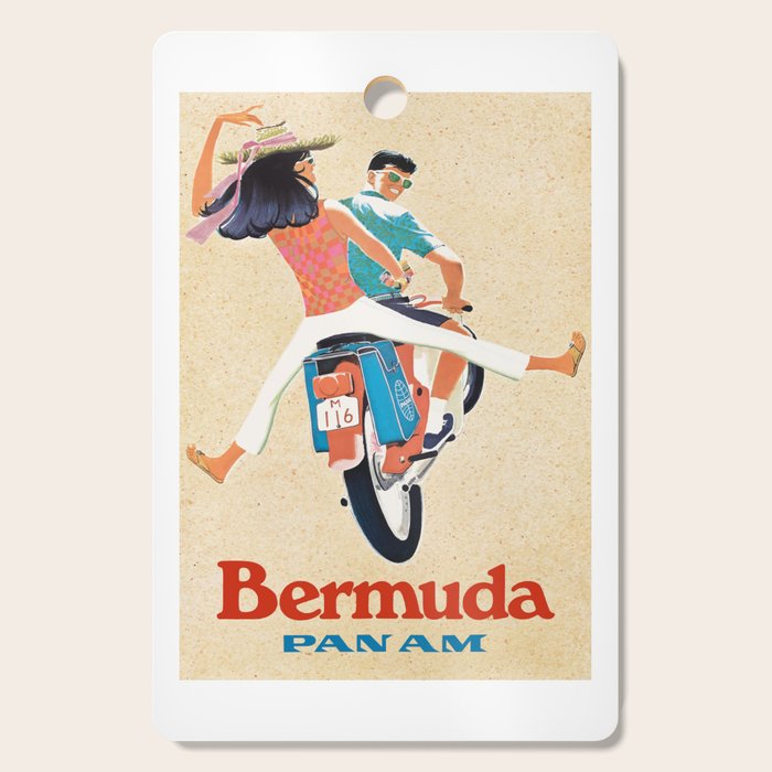 1960 Bermuda Pan American Airlines Travel Poster Cutting Board Gallery Image 1