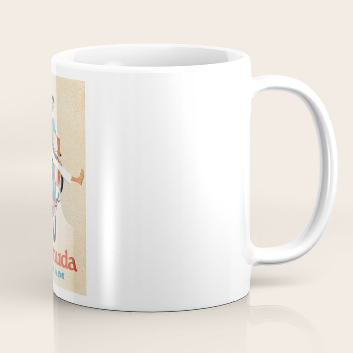 1960 Bermuda Pan American Airlines Travel Poster Coffee Mug Gallery Image 1